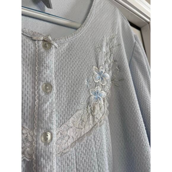 Vintage Heavenly Bodies Long Sleeve Nightgown Sz XL Romantic Cottagecore Gown - Picture 5 of 11